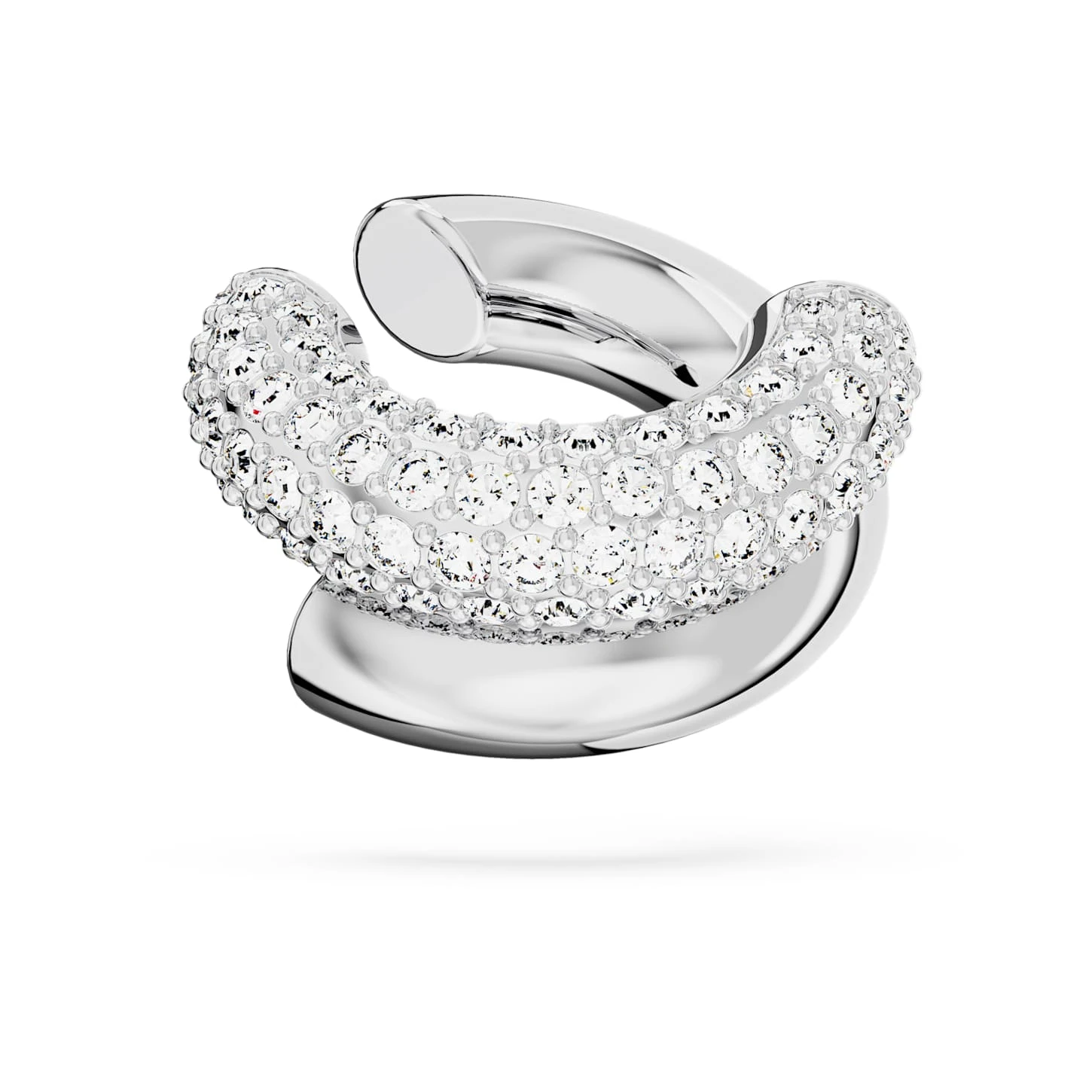 Swarovski Dextera Ear Cuff White, Rhodium Plated 4 Swarovski Dextera Ear Cuff White, Rhodium Plated - Image 2