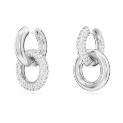 Swarovski Dextera Hoop Earrings Asymmetrical Design, Interlocking Loop, White, Rhodium Plated 11 Swarovski Dextera Hoop Earrings Asymmetrical Design, Interlocking Loop, White, Rhodium Plated -Jewelry Store dextera hoop earrings asymmetrical design interlocking loop white rhodium plated swarovski 5671807 3
