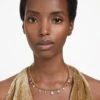Swarovski Dextera Necklace Mixed Cuts, White, Gold-tone Plated