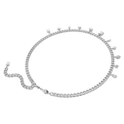 Swarovski Dextera Necklace Mixed Cuts, White, Rhodium Plated -Jewelry Store dextera necklace mixed cuts white rhodium plated swarovski 5671183 4