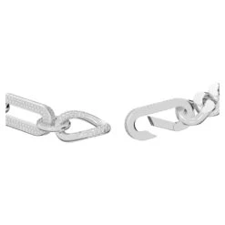 Swarovski Dextera Necklace Statement, Mixed Links, White, Rhodium Plated -Jewelry Store dextera necklace statement mixed links white rhodium plated swarovski 5639333 3