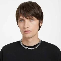 Swarovski Dextera Necklace Statement, Mixed Links, White, Rhodium Plated -Jewelry Store dextera necklace statement mixed links white rhodium plated swarovski 5639333 5