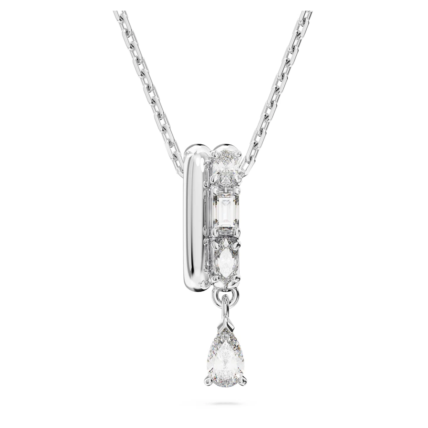 Swarovski Dextera Pendant Mixed Cuts, White, Rhodium Plated 4 Swarovski Dextera Pendant Mixed Cuts, White, Rhodium Plated - Image 2