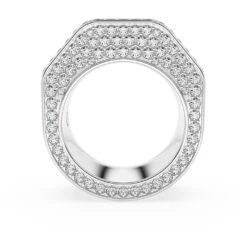 Swarovski Dextera Ring Octagon Shape, Pavé, White, Rhodium Plated -Jewelry Store dextera ring octagon shape pavC3A9 white rhodium plated swarovski 5651363 4