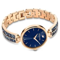 Swarovski Dream Rock Watch Swiss Made, Metal Bracelet, Blue, Rose Gold-tone Finish -Jewelry Store dream rock watch swiss made metal bracelet blue rose gold tone finish swarovski 5519317 3