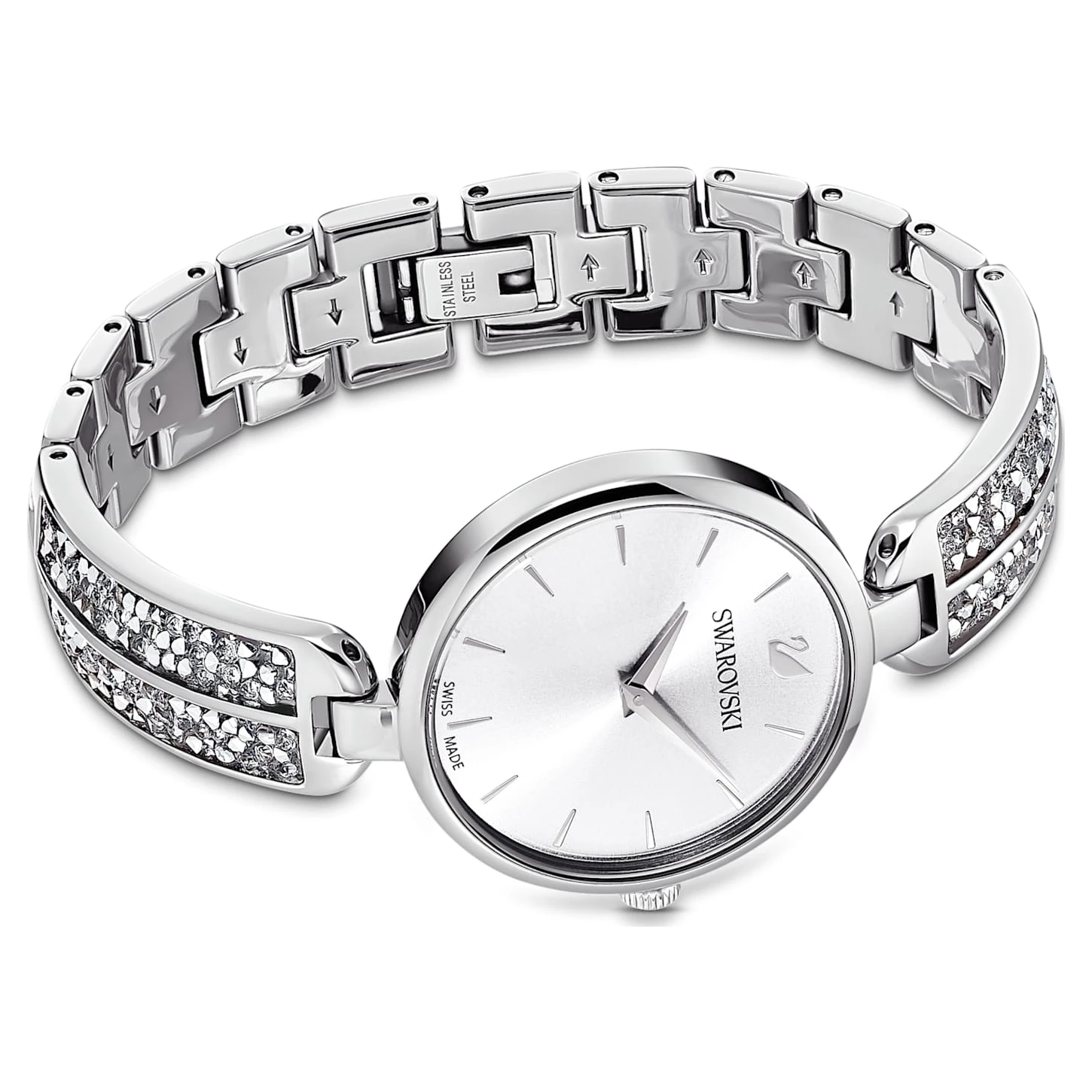 Swarovski Dream Rock Watch Swiss Made, Metal Bracelet, Silver Tone, Stainless Steel 6 Swarovski Dream Rock Watch Swiss Made, Metal Bracelet, Silver Tone, Stainless Steel - Image 4