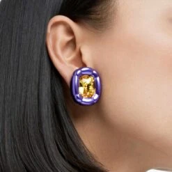 Swarovski Dulcis Clip Earrings Cushion Cut, Purple 10 Swarovski Dulcis Clip Earrings Cushion Cut, Purple -Jewelry Store dulcis clip earrings cushion cut purple swarovski 5613729 3