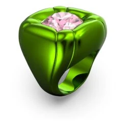 Swarovski Dulcis Cocktail Ring Cushion Cut, Green -Jewelry Store dulcis cocktail ring cushion cut green swarovski 5601542 5