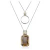Swarovski Elegance Of Africa Pendant Set (2), Brown, Rhodium Plated -Jewelry Store elegance of africa pendant set 28229 brown rhodium plated swarovski 5622784