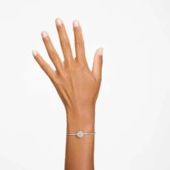 Swarovski Eternal Flower Bangle Flower, Multicolored, Mixed Metal Finish