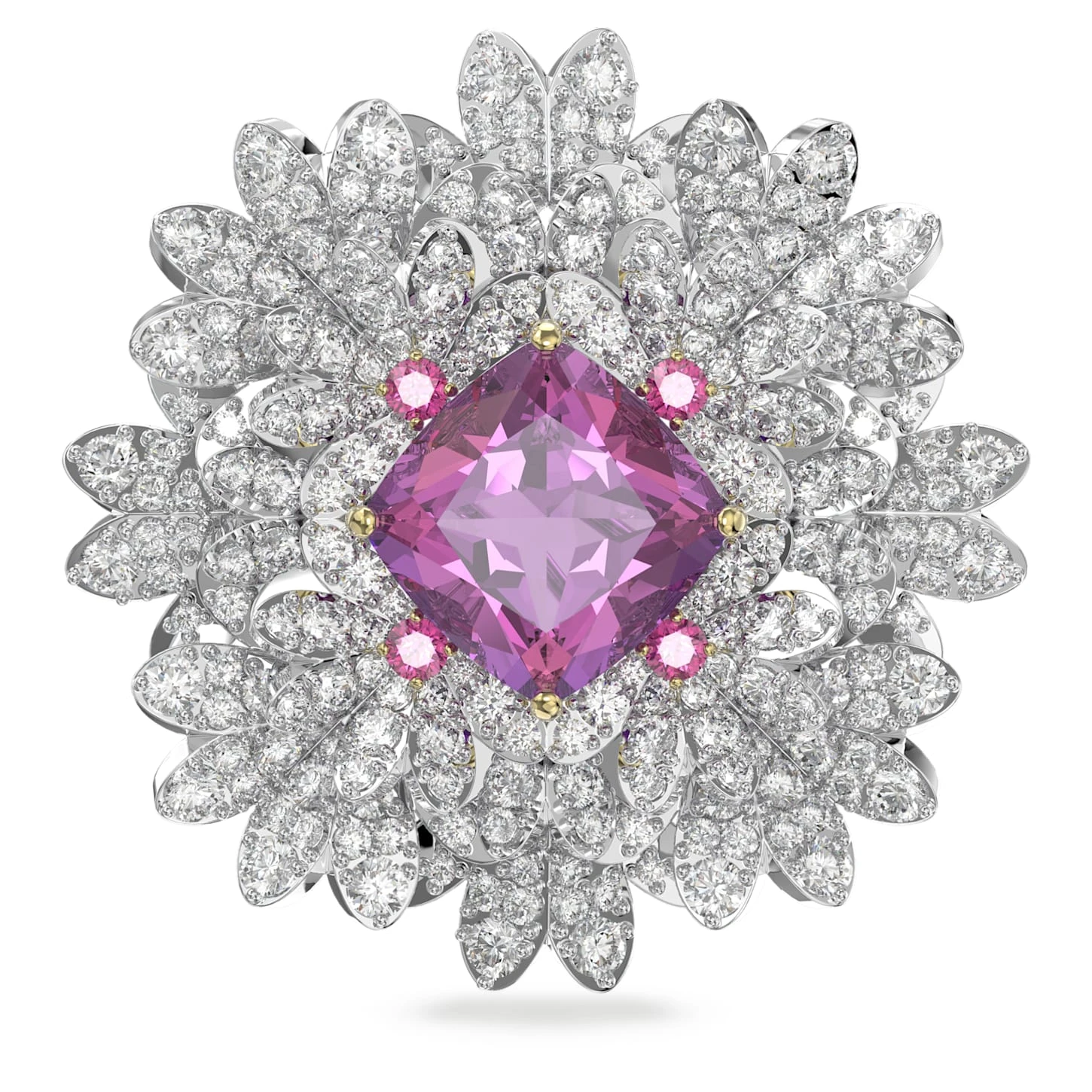 Swarovski Eternal Flower Pendant And Brooch Flower, Pink, Mixed Metal Finish 7 Swarovski Eternal Flower Pendant And Brooch Flower, Pink, Mixed Metal Finish - Image 5