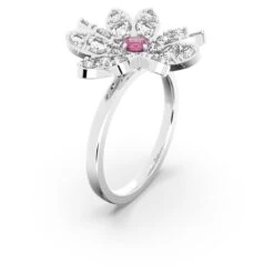 Swarovski Eternal Flower Ring Flower, Pink, Mixed Metal Finish -Jewelry Store eternal flower ring flower pink mixed metal finish swarovski 5642891 4