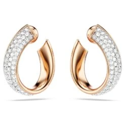 Swarovski Exist Hoop Earrings Small, White, Rose Gold-tone Plated 12 Swarovski Exist Hoop Earrings Small, White, Rose Gold-tone Plated -Jewelry Store exist hoop earrings small white rose gold tone plated swarovski 5636448 4