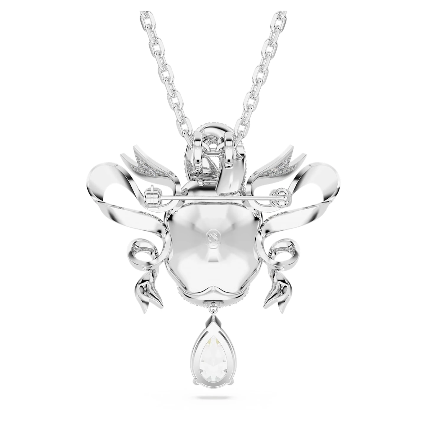 Swarovski Fashion Swan Pendant Swan, White, Rhodium Plated 6 Swarovski Fashion Swan Pendant Swan, White, Rhodium Plated - Image 4