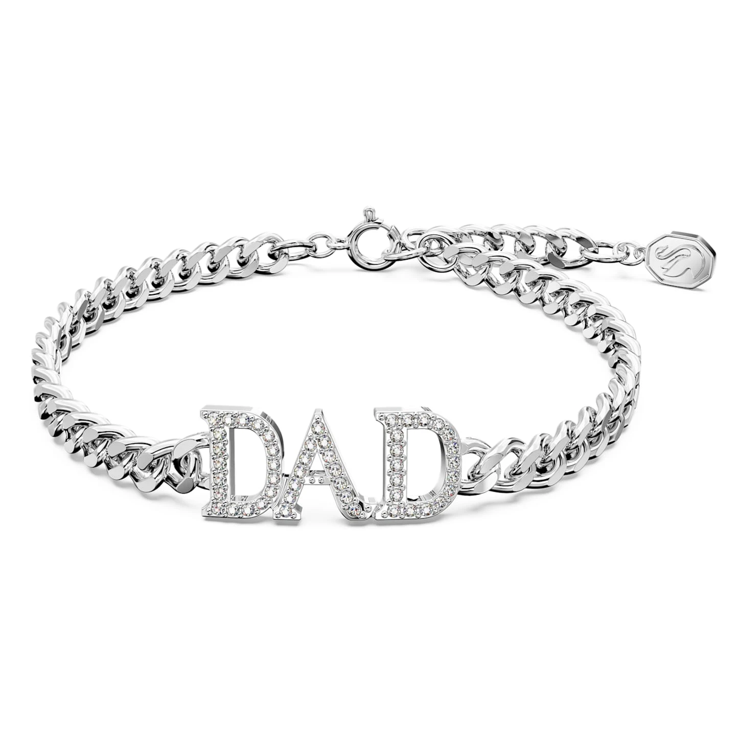 Swarovski Father's Day - Dad Bracelet White, Rhodium Plated 4 Swarovski Father's Day - Dad Bracelet White, Rhodium Plated - Image 2