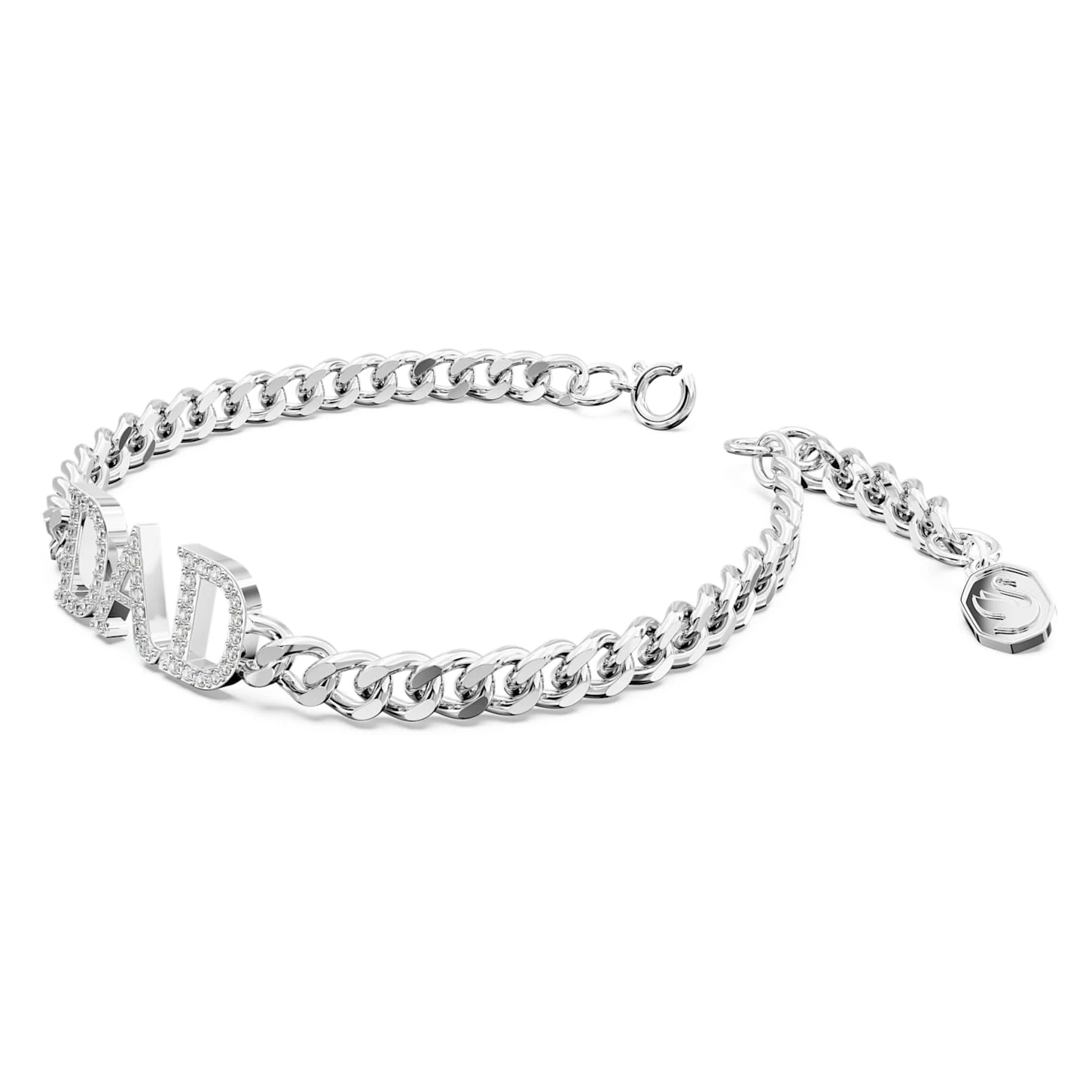 Swarovski Father's Day - Dad Bracelet White, Rhodium Plated 5 Swarovski Father's Day - Dad Bracelet White, Rhodium Plated - Image 3