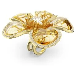 Swarovski Florere Cocktail Ring Flower, Yellow, Gold-tone Plated 9 Swarovski Florere Cocktail Ring Flower, Yellow, Gold-tone Plated -Jewelry Store florere cocktail ring flower yellow gold tone plated swarovski 5650566 2