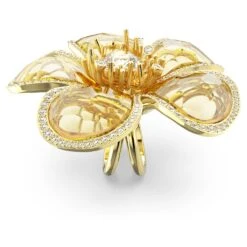 Swarovski Florere Cocktail Ring Flower, Yellow, Gold-tone Plated 10 Swarovski Florere Cocktail Ring Flower, Yellow, Gold-tone Plated -Jewelry Store florere cocktail ring flower yellow gold tone plated swarovski 5650566 3