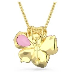 Swarovski Florere Pendant And Brooch Pavé, Flower, Pink, Gold-tone Plated -Jewelry Store florere pendant and brooch pavC3A9 flower pink gold tone plated swarovski 5652068 4