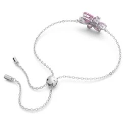 Swarovski Gema Bracelet Mixed Cuts, Flower, Pink, Rhodium Plated -Jewelry Store gema bracelet mixed cuts flower pink rhodium plated swarovski 5658396 4