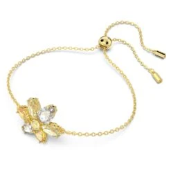Swarovski Gema Bracelet Mixed Cuts, Flower, Yellow, Gold-tone Plated -Jewelry Store gema bracelet mixed cuts flower yellow gold tone plated swarovski 5652820 2