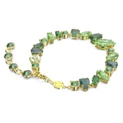 Swarovski Gema Bracelet Mixed Cuts, Green, Gold-tone Plated -Jewelry Store gema bracelet mixed cuts green gold tone plated swarovski 5652822 4