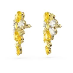 Swarovski Gema Drop Earrings Mixed Cuts, Flower, Yellow, Gold-tone Plated 11 Swarovski Gema Drop Earrings Mixed Cuts, Flower, Yellow, Gold-tone Plated -Jewelry Store gema drop earrings mixed cuts flower yellow gold tone plated swarovski 5652802 3