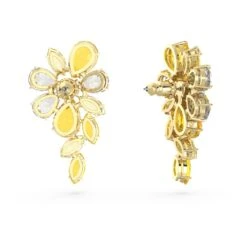 Swarovski Gema Drop Earrings Mixed Cuts, Flower, Yellow, Gold-tone Plated 12 Swarovski Gema Drop Earrings Mixed Cuts, Flower, Yellow, Gold-tone Plated -Jewelry Store gema drop earrings mixed cuts flower yellow gold tone plated swarovski 5652802 4