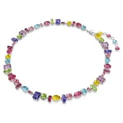 Swarovski Gema Necklace Mixed Cuts, Multicolored, Rhodium Plated -Jewelry Store gema necklace mixed cuts multicolored rhodium plated swarovski 5656397 2