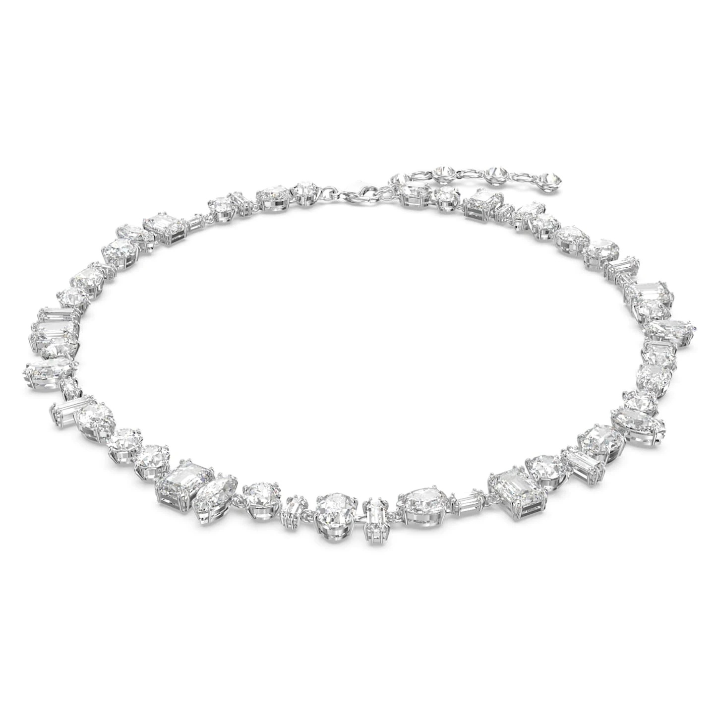 Swarovski Gema Necklace Mixed Cuts, White, Rhodium Plated 4 Swarovski Gema Necklace Mixed Cuts, White, Rhodium Plated - Image 2