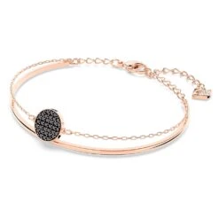 Swarovski Ginger Bangle Gray, Rose Gold-tone Plated 9 Swarovski Ginger Bangle Gray, Rose Gold-tone Plated -Jewelry Store ginger bangle gray rose gold tone plated swarovski 5389046 2
