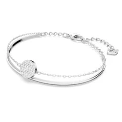 Swarovski Ginger Bangle White, Rhodium Plated -Jewelry Store ginger bangle white rhodium plated swarovski 5389044 2