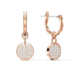 Swarovski Ginger Drop Earrings White, Rose Gold-tone Plated -Jewelry Store ginger drop earrings white rose gold tone plated swarovski 5567528 2