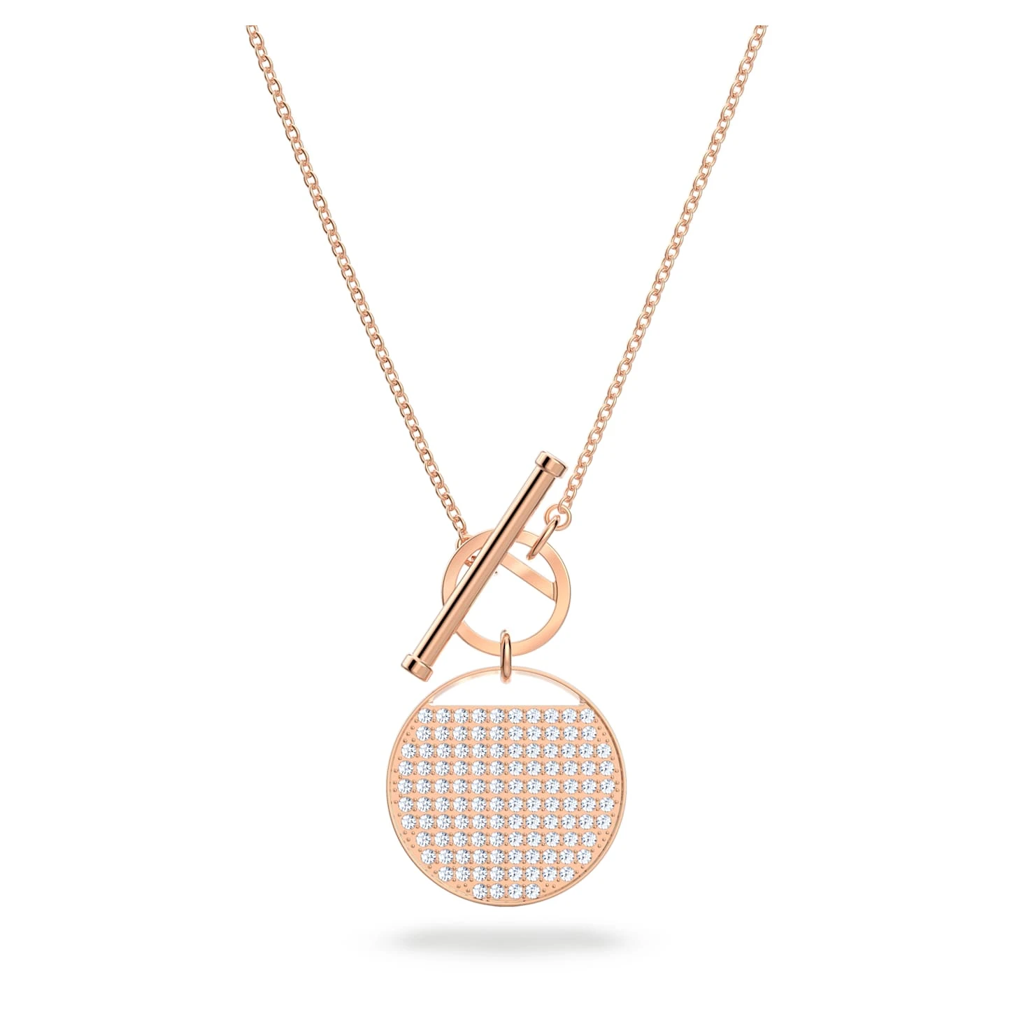 Swarovski Ginger T Bar Necklace White, Rose Gold-tone Plated 4 Swarovski Ginger T Bar Necklace White, Rose Gold-tone Plated - Image 2