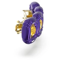 Swarovski Hair Clip Cushion Cut, Purple, Gold-tone Plated -Jewelry Store hair clip cushion cut purple gold tone plated swarovski 5617238 2