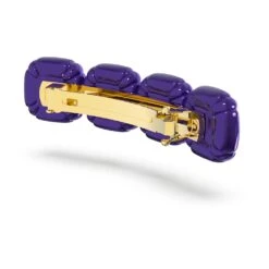 Swarovski Hair Clip Cushion Cut, Purple, Gold-tone Plated -Jewelry Store hair clip cushion cut purple gold tone plated swarovski 5617238 3