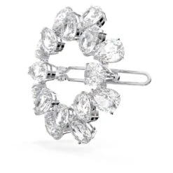 Swarovski Hair Clip Pear Cut, White, Rhodium Plated -Jewelry Store hair clip pear cut white rhodium plated swarovski 5620834 2