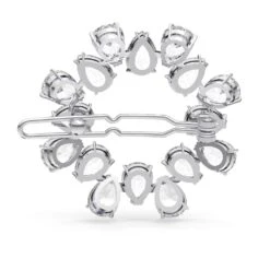 Swarovski Hair Clip Pear Cut, White, Rhodium Plated -Jewelry Store hair clip pear cut white rhodium plated swarovski 5620834 3