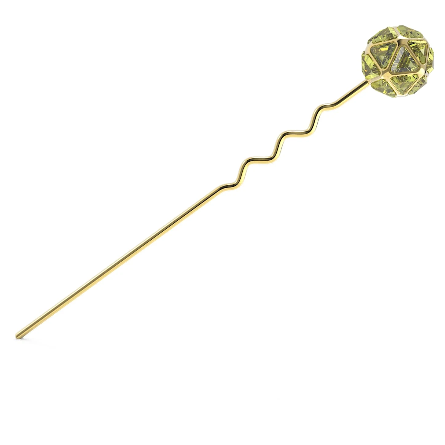Swarovski Hair Pin Green, Gold-tone Plated 5 Swarovski Hair Pin Green, Gold-tone Plated - Image 3