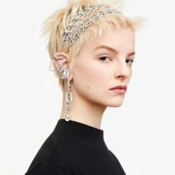 Swarovski Hairband Star, White, Rhodium Plated -Jewelry Store hairband star white rhodium plated swarovski 5617758 4