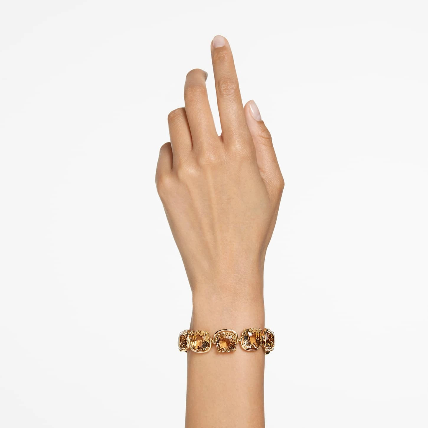 Swarovski Harmonia Bracelet Cushion Cut, Gold Tone, Gold-tone Plated 3 Swarovski Harmonia Bracelet Cushion Cut, Gold Tone, Gold-tone Plated