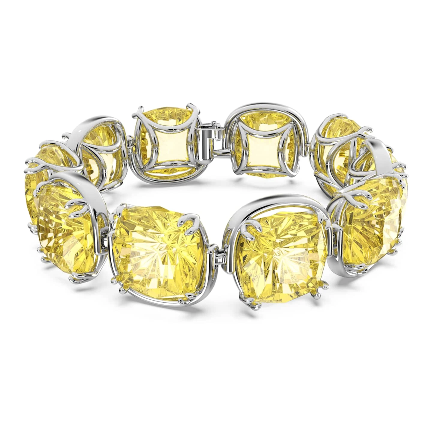 Swarovski Harmonia Bracelet Cushion Cut, Yellow, Rhodium Plated 4 Swarovski Harmonia Bracelet Cushion Cut, Yellow, Rhodium Plated - Image 2
