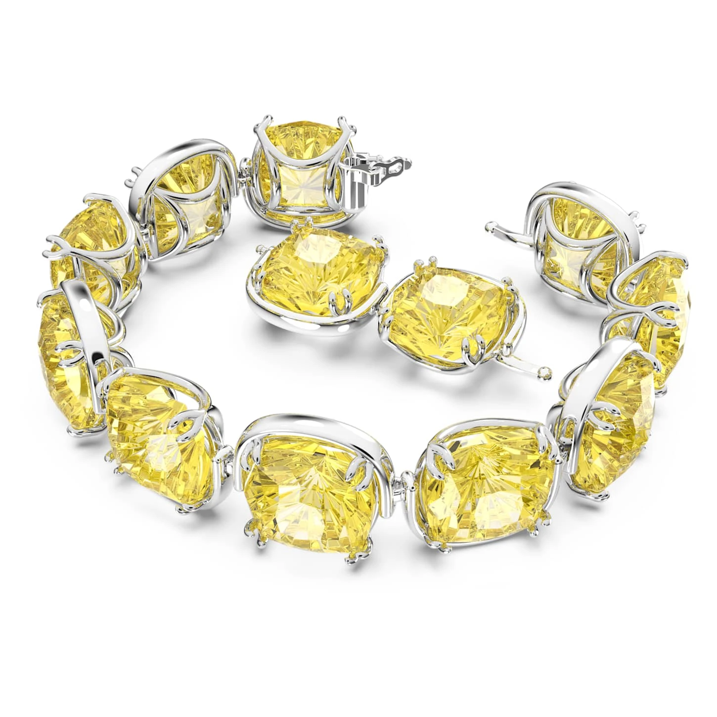 Swarovski Harmonia Bracelet Cushion Cut, Yellow, Rhodium Plated 5 Swarovski Harmonia Bracelet Cushion Cut, Yellow, Rhodium Plated - Image 3