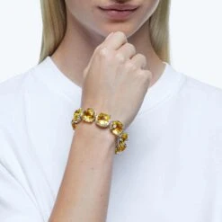 Swarovski Harmonia Bracelet Cushion Cut, Yellow, Rhodium Plated 11 Swarovski Harmonia Bracelet Cushion Cut, Yellow, Rhodium Plated -Jewelry Store harmonia bracelet cushion cut yellow rhodium plated swarovski 5616513 4