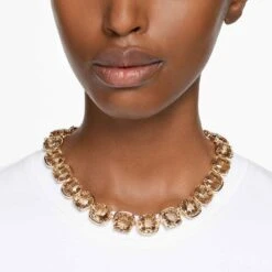 Swarovski Harmonia Choker Cushion Cut, Gold Tone, Gold-tone Plated -Jewelry Store harmonia choker cushion cut gold tone gold tone plated swarovski 5640041 4