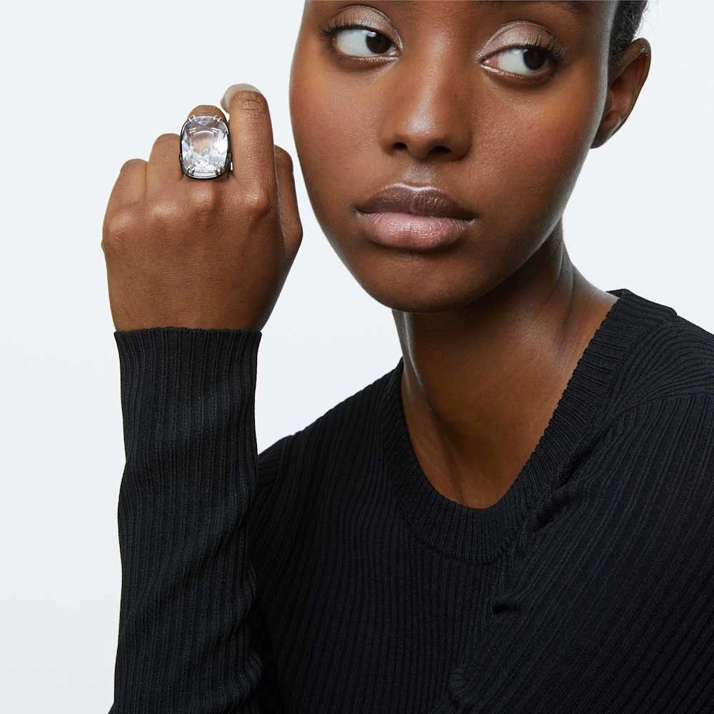 Swarovski Harmonia Cocktail Ring Oversized Crystal, White, Mixed Metal Finish 6 Swarovski Harmonia Cocktail Ring Oversized Crystal, White, Mixed Metal Finish - Image 4