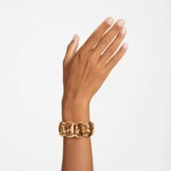 Swarovski Harmonia Cuff Oversized Floating Crystals, Gold Tone, Gold-tone Plated
