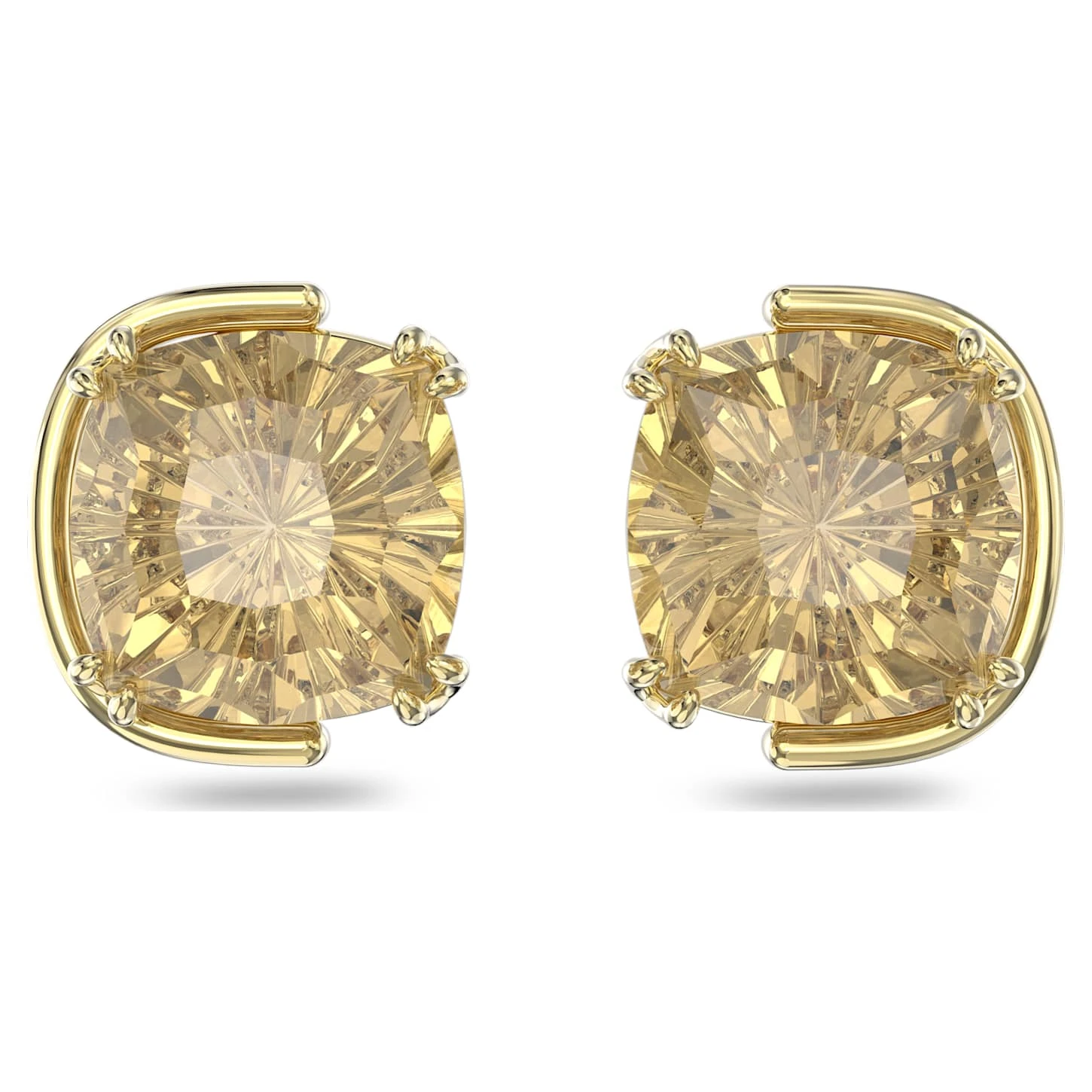 Swarovski Harmonia Stud Earrings Cushion Cut, Gold Tone, Gold-tone Plated 4 Swarovski Harmonia Stud Earrings Cushion Cut, Gold Tone, Gold-tone Plated - Image 2