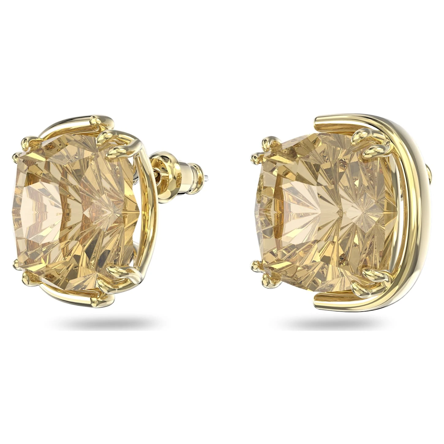 Swarovski Harmonia Stud Earrings Cushion Cut, Gold Tone, Gold-tone Plated 6 Swarovski Harmonia Stud Earrings Cushion Cut, Gold Tone, Gold-tone Plated - Image 4