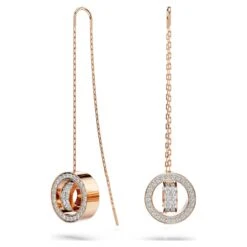 Swarovski Hollow Drop Earrings Long, White, Rose Gold-tone Plated -Jewelry Store hollow drop earrings long white rose gold tone plated swarovski 5636504 2